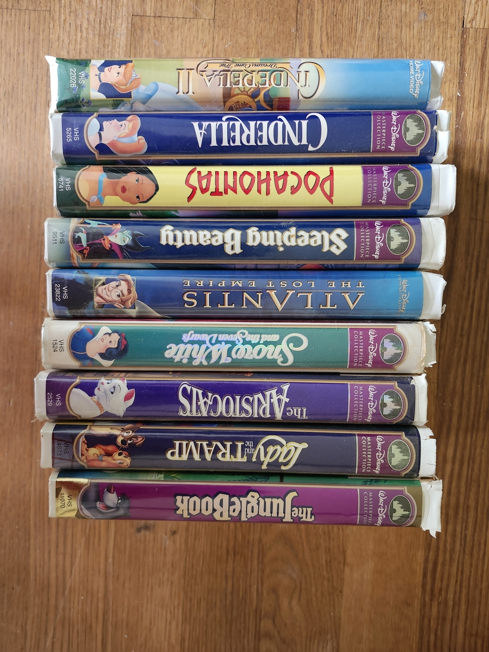 Disney VHS Classic Movie Lot - Colorful Spine Collection